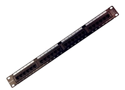 Коммутационная панель, 19", 1U, 24 порта RJ-45, категория 5e, UTP неэкранированная, черная Rexant (04-0021) Патч-панель 19"