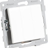 Выключатель трехклавишный, белый (201105) Выключатель
