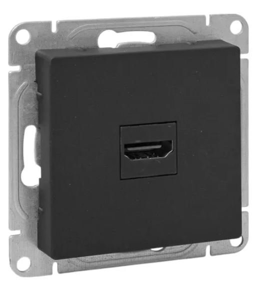 Механизм розетки HDMI, чёрный Эпика (UP1-SOB-HDMI) Механизм розетки HDMI