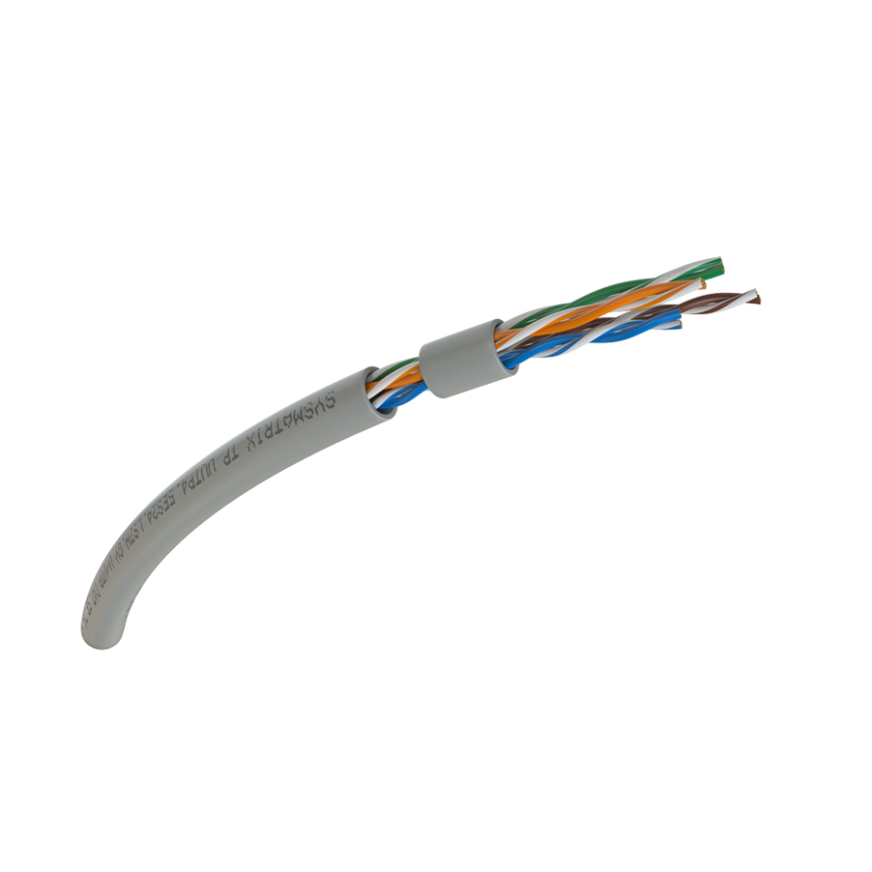 TP UUTP4.5ES24.PVC.GY305 (19704s) U/UTP, категория 5e, 4 пары (0,51мм), одножильный, внутренний, PVC нг(А)-LS, серый. Кабель «витая пара» (LAN) для структурированных систем связи