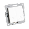 Выключатель управления жалюзи, белый (201107) Выключатель