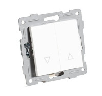 Выключатель управления жалюзи, белый (201107) Выключатель