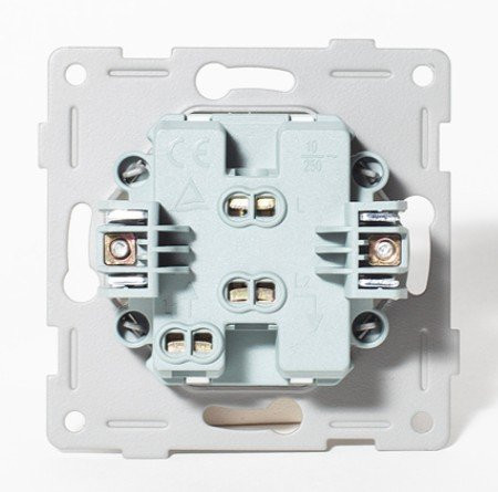 Выключатель управления жалюзи, белый (201107) Выключатель