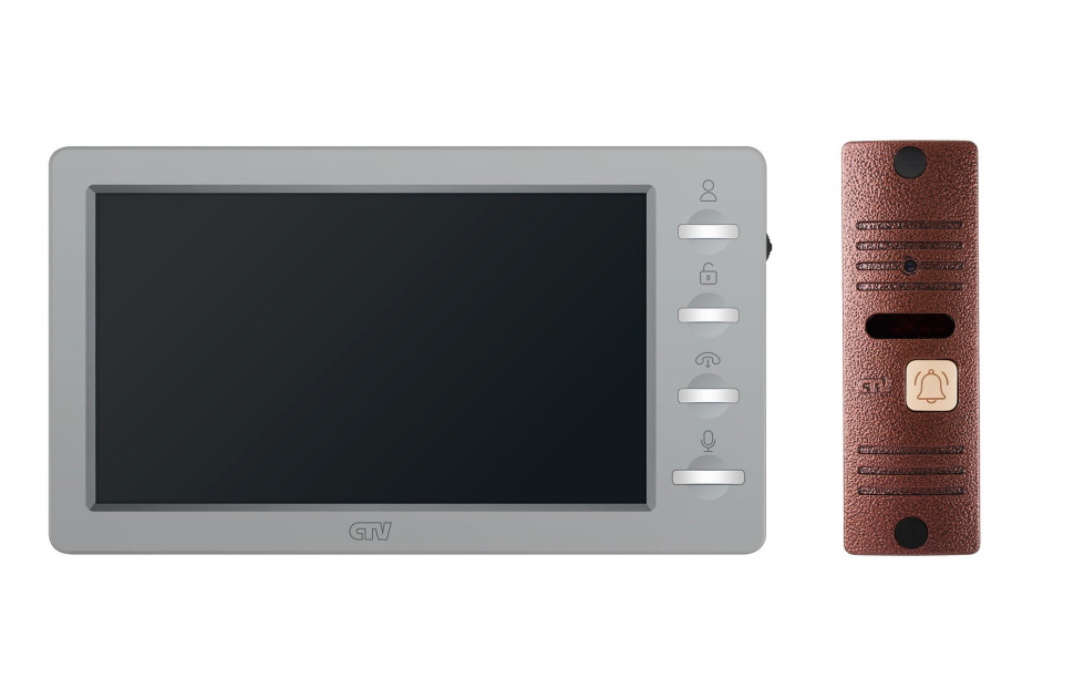 CTV-DP3702 Gamma (платина + бронза) Комплект видеодомофона