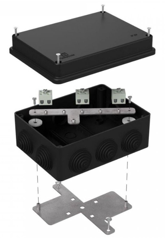 Коробка огнестойкая для о/п Е15-Е120 RAL9005 150х110х70 (40-0310-9005-FR2.5-6) (Промрукав) Коробка огнестойкая
