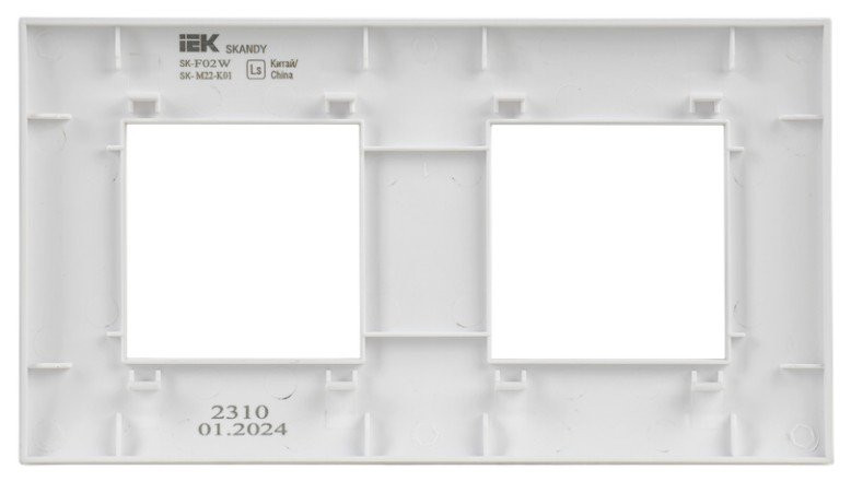 SKANDY Рамка 2-местная SK-F02W арктический белый (SK-M22-K01) Рамка
