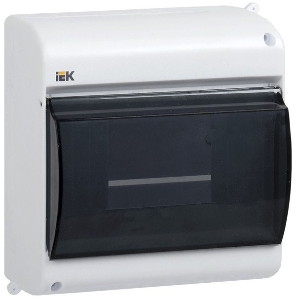 Корпус пластиковый КМПн 2/4 IP30 белый KREPTA 3 (MKP42-N-04-30-12) Щиток модульный с прозрачной дверцей, настенный