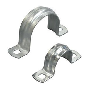 Скоба двухлапковая D50 с двумя отверстиями (50шт) (43650-50) Скоба оцинкованная