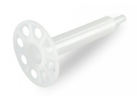 Тарельчатый дюбель гриб с гвоздем для ПМ IN70 белый (100 шт) (PR08.12252) Тарельчатый дюбель гриб с гвоздем