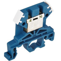 Зажим наборный ЗНИ-4мм2 (JXB35А) синий (YZN10-004-K07) Зажим наборный на DIN-рейку
