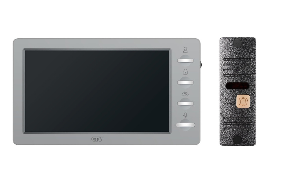 CTV-DP3702 Gamma (платина + серебро) Комплект видеодомофона