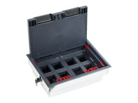 Люк в пол на 8 постов (45х45мм) с суппортом и коробкой, сталь LUK/8 (70083) Люк в пол