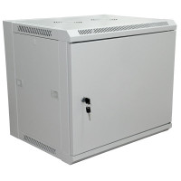 Шкаф настенный 19" 18U 600х450х964мм - передняя дверь металл, боковые стенки съемные (разобранный) RAL 7035 REXANT PRO (04-2214) Шкаф телекоммуникационный 19" настенный 18U