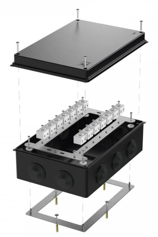 Коробка огнестойкая для о/п Е15-Е120 RAL9005 260х175х90 (40-0330-9005-FR6.0-28) (Промрукав) Коробка огнестойкая