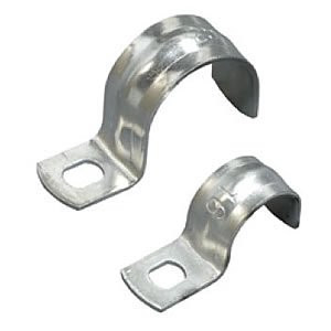 Скоба однолапковая D40 с одним отверстием (100шт) (43740) Скоба оцинкованная