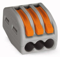 WAGO 222-413 клемма 3-проводная Клеммник для медного провода