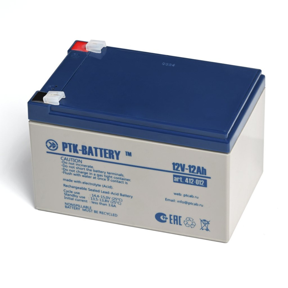 АКБ 12-12 PTK-BATTERY (412-012) Аккумулятор герметичный свинцово-кислотный