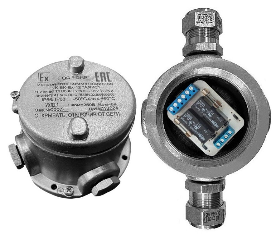 УК-ВК-Ex-12 "Аякс" П Ex-МКВМ М16 Устройство коммутационное взрывозащищенное