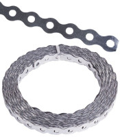 Лента монтажная оцинкованная, перфорированная волна REXANT 12х0,55 мм, рулон 25 м (07-7212-4) Лента монтажная перфорированная