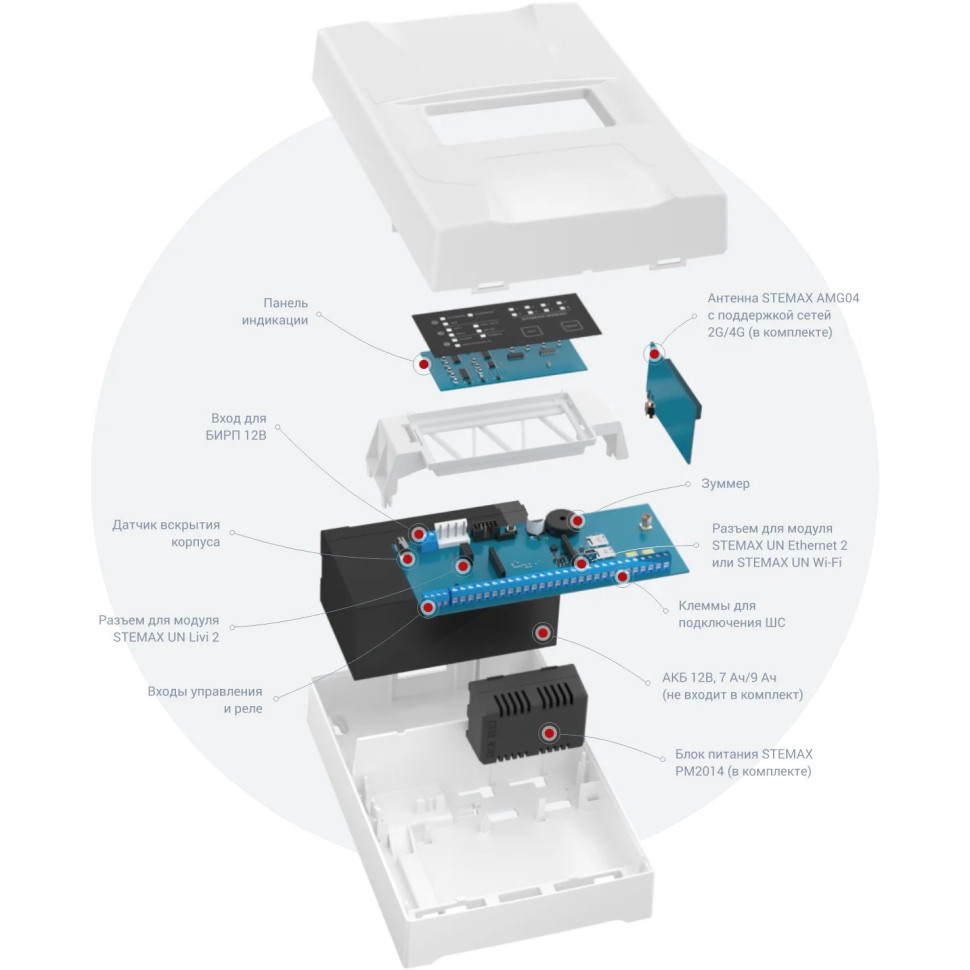 STEMAX MX840 Устройство оконечное объектовое приемно-контрольное c GSM коммуникатором