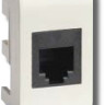 Розетка RJ-45 Brava 1 модуль белая (76654B) Розетка компьютерная с одним разъёмом