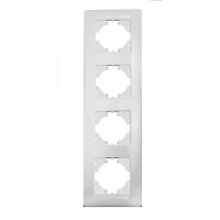 Рамка 4 поста, белый (201204) Рамка