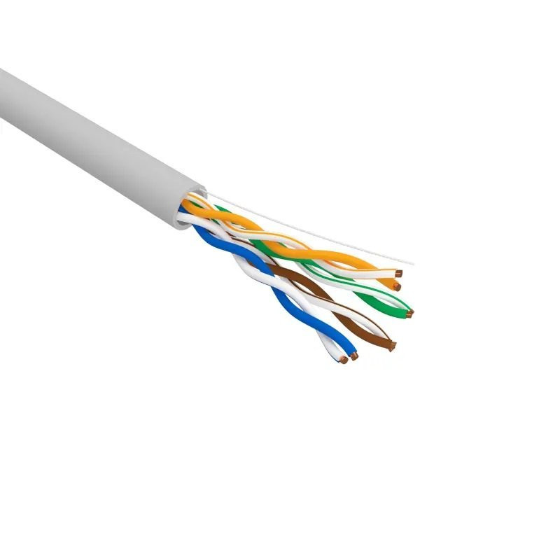 U/UTP, CAT 5e, ZH нг(А)-HF, 4PR, 24AWG, INDOOR, SOLID, серый, серия LIGHT РФ REXANT (01-0059-R) Кабель «витая пара» (LAN) для структурированных систем связи