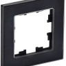 Рамка 1-местная РУ-1-2-БрЧ стекло черный BRITE (BR-M12-G-K02) Рамка 1-местная