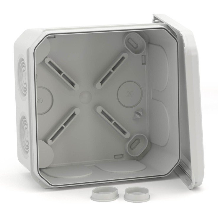 Коробка ответвительная с кабельными вводами IP55, 100х100х50 (53800) Коробка ответвительная