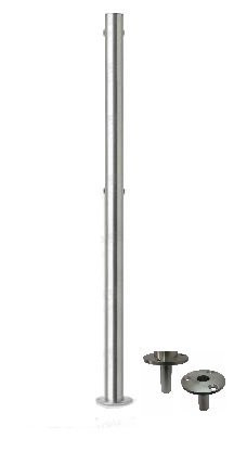 ASP-D50,8-02.RM Двухсторонняя стойка ограждения c 4 отверстиями (угол 180 град.)