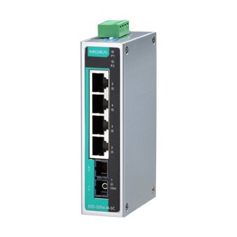 EDS-205A-M-SC Компактный коммутатор 4х10/100BaseTX, 1х100BaseFX (многомод.) в металлическом корпусе