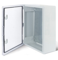 Корпус пластиковый ЩМПп с прозрачной дверцей и монтажной панелью 400х300х220мм, АБС, УХЛ1, IP65 REXANT (11-0413) Корпус пластиковый с монтажной платой