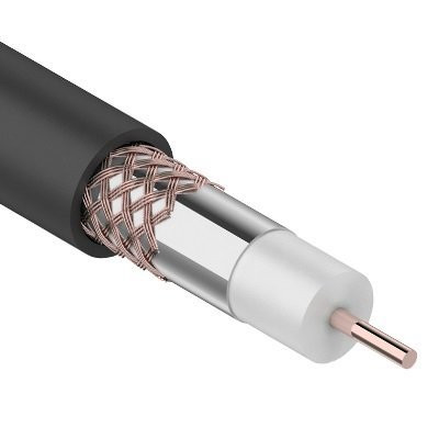 RG-6U+Cu, 75 Ом, Cu/Al/Cu, 64%, 100м. OUTDOOR REXANT (01-2222) Кабель коаксиальный радиочастотный