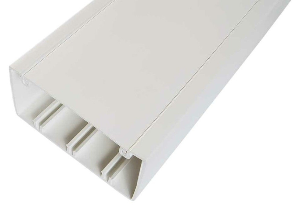 Короб с крышкой 100х50х2000мм, белый (100001S) Короб