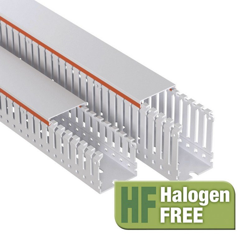 Короб перфорированный RLHF6 60х60, без галогенов, светло-серый (01108RLHF) Короб перфорированный