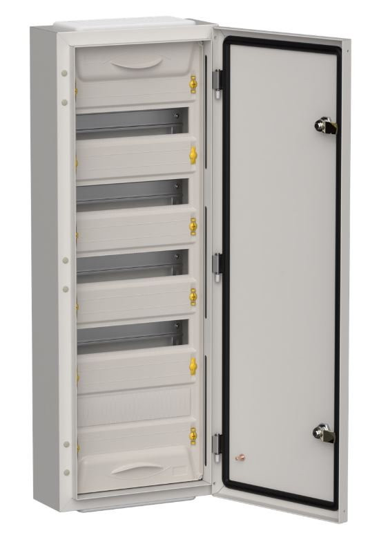 Корпус металлический TITAN 5 ЩРн-60 (1х60) 835х310х140 IP54 одна дверь серый (TI5-50-N-060-54-7035) Корпус металлический