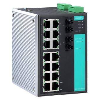 EDS-516A-MM-ST Управляемый коммутатор 14х10/100BaseTX, 2х100BaseFX (многомодовое оптоволокно), разъем ST