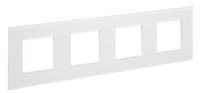 SKANDY Рамка 4-местная SK-F24W стекло арктический белый (SK-M42-G-K01) Рамка