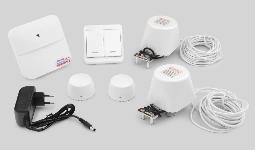 ИПРо "Протечек.НЕТ" ПРОФИ накладной, GSM+Wi-Fi комплект Система контроля протечек воды