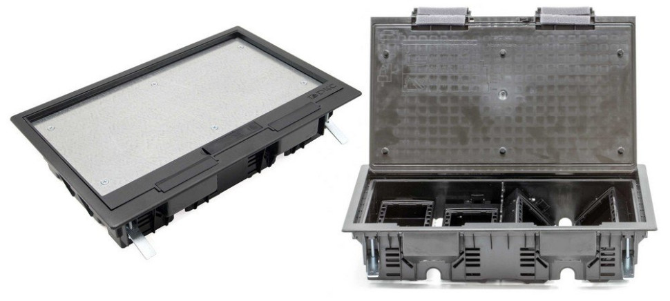 Лючок напольный c изменяемой глубиной, 16 модулей (88316) Лючок напольный