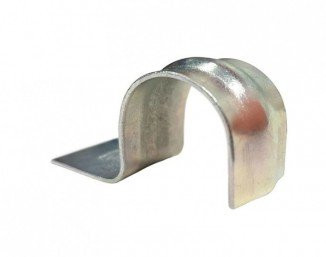 Скоба однолапковая D16 без монтажного отверстия (100шт) (43717) Скоба оцинкованная