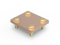 Соединитель полоса - полоса, 80х70 мм, медь (NG3105CU) Соединитель полоса - полоса