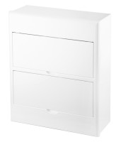 Бокс пластиковый ЩРН-П-24 IP41 белый (белая дверца) KRANZ (KR-11-0325) Корпус пластиковый