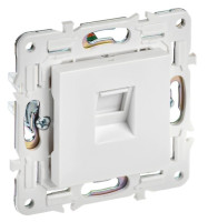 SKANDY Розетка компьютерная RJ45 кат.5E SK-K01W скрытой установки арктический белый (SK-K10-1-K01) Розетка компьютерная