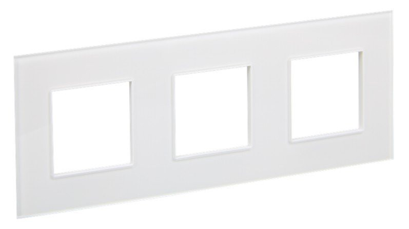 SKANDY Рамка 3-местная SK-F23W стекло арктический белый (SK-M32-G-K01) Рамка