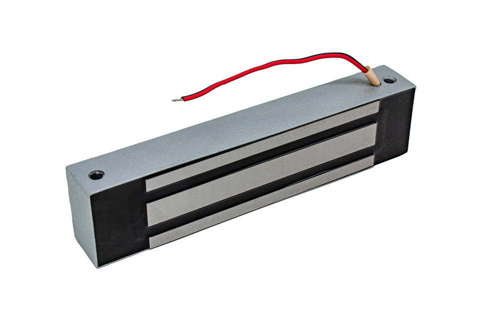 ML-180K с уголком(серебряный металлик) Замок электромагнитный