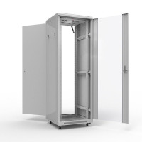 Шкаф напольный 19" 47U 800х1000мм, передняя дверь стекло, задняя дверь металл, RAL 7035 REXANT (04-2301) Шкаф телекоммуникационный 19" напольный 47U