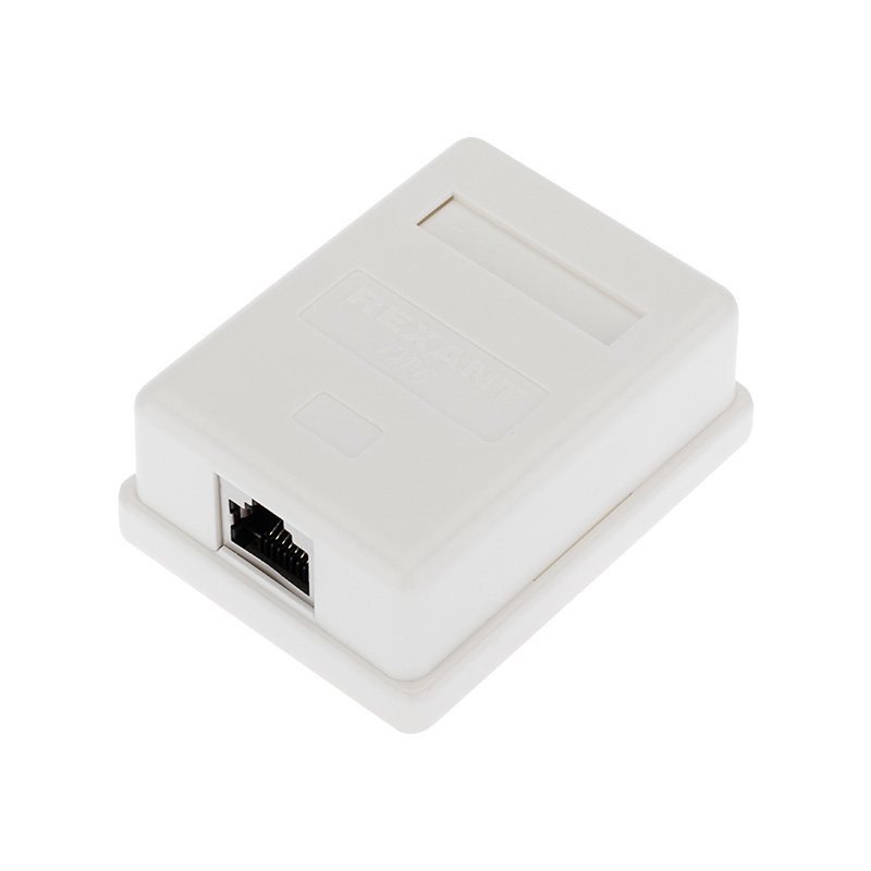 Розетка компьютерная внешняя, 1-порт FTP RJ-45 (8P8C), CAT 6 REXANT (03-0142) Розетка RJ-45
