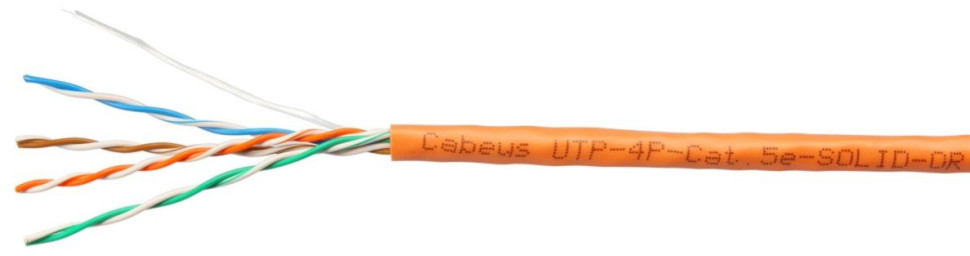 UTP-4P-Cat.5e-SOLID-OR-100 (7253c-5) Кабель «витая пара» (LAN) для структурированных систем связи