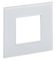 SKANDY Рамка 1-местная SK-F21W стекло арктический белый (SK-M12-G-K01) Рамка